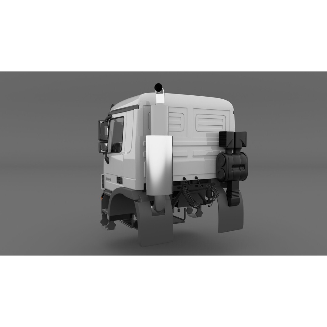 Mercedes Actros 4144 Head 3D Model – High Detail Truck Asset, FBX, OBJ - View 3