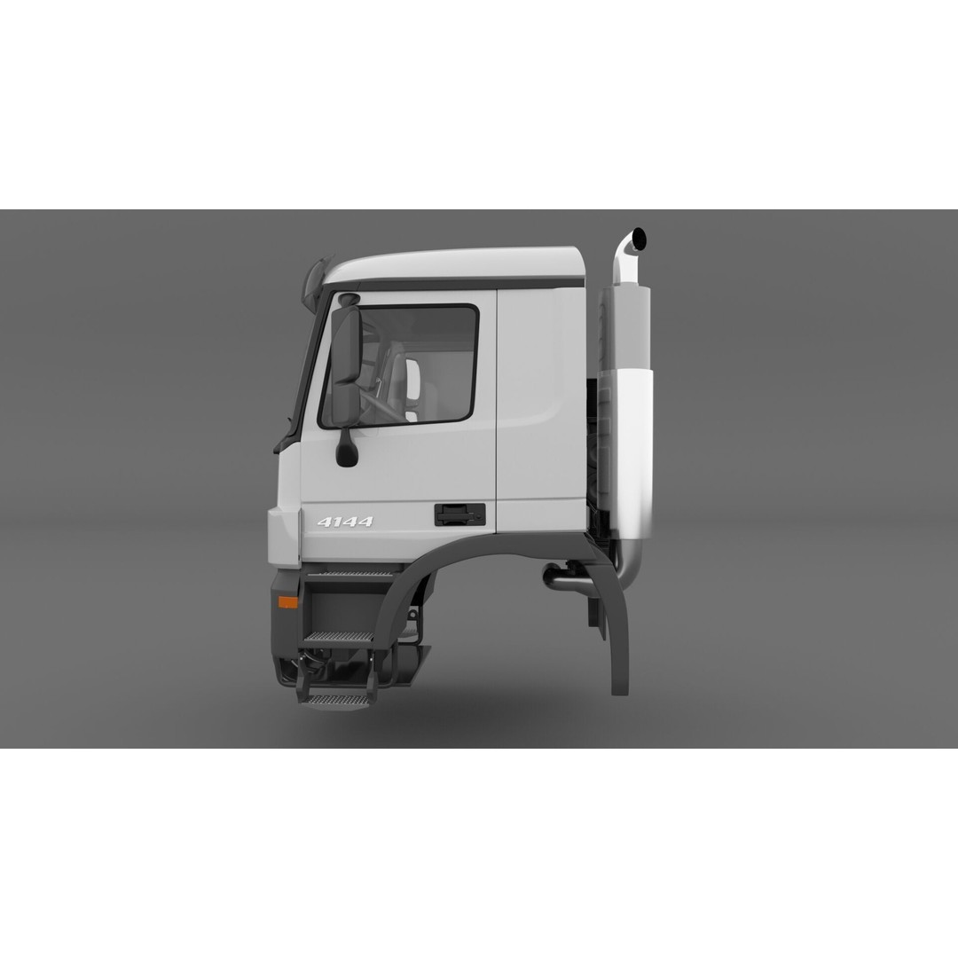 Mercedes Actros 4144 Head 3D Model – High Detail Truck Asset, FBX, OBJ - View 4