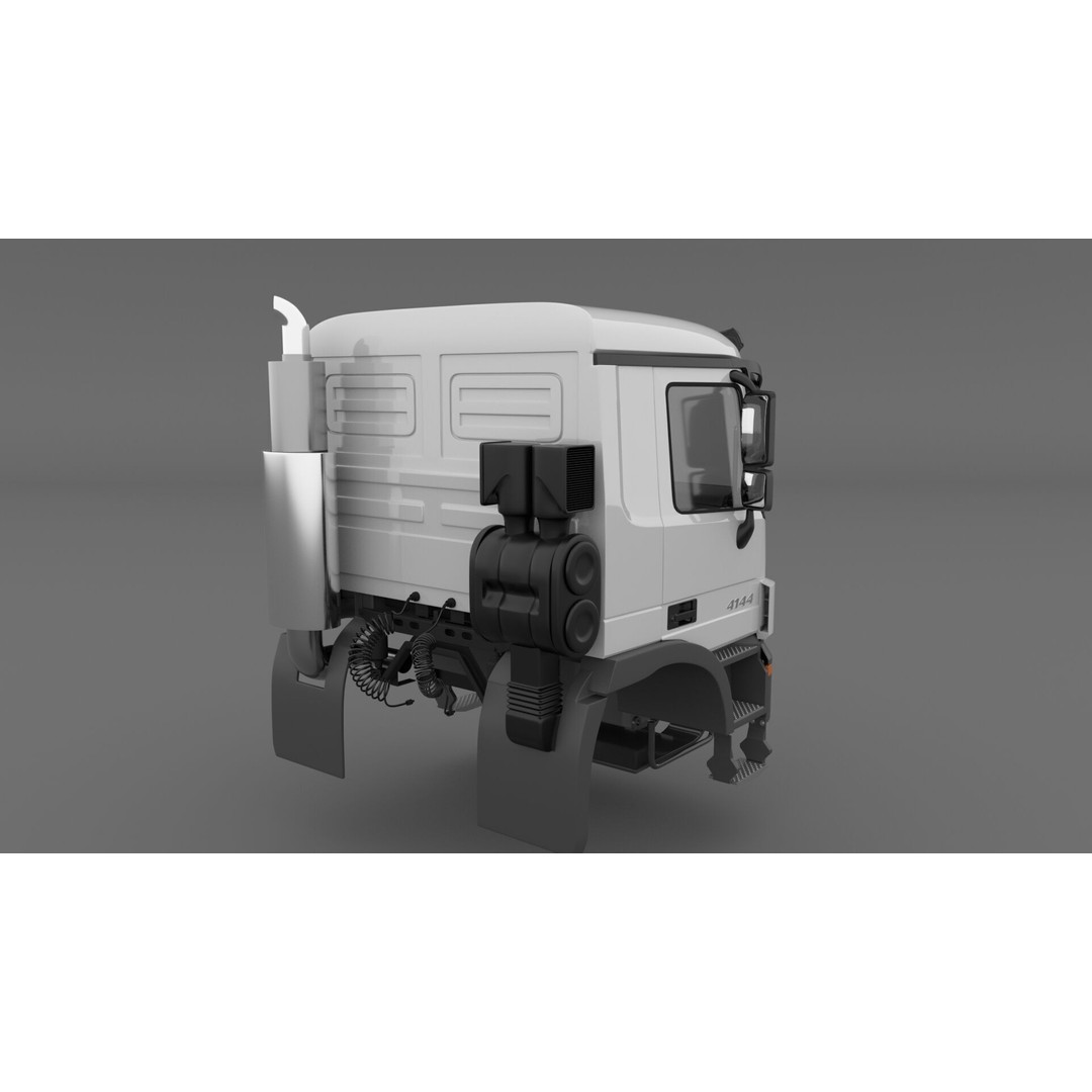 Mercedes Actros 4144 Head 3D Model – High Detail Truck Asset, FBX, OBJ - View 6