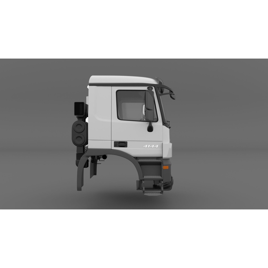 Mercedes Actros 4144 Head 3D Model – High Detail Truck Asset, FBX, OBJ - View 7