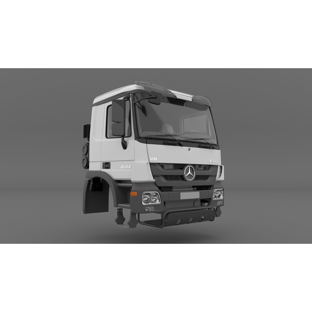 Mercedes Actros 4144 Head 3D Model – High Detail Truck Asset, FBX, OBJ - View 8