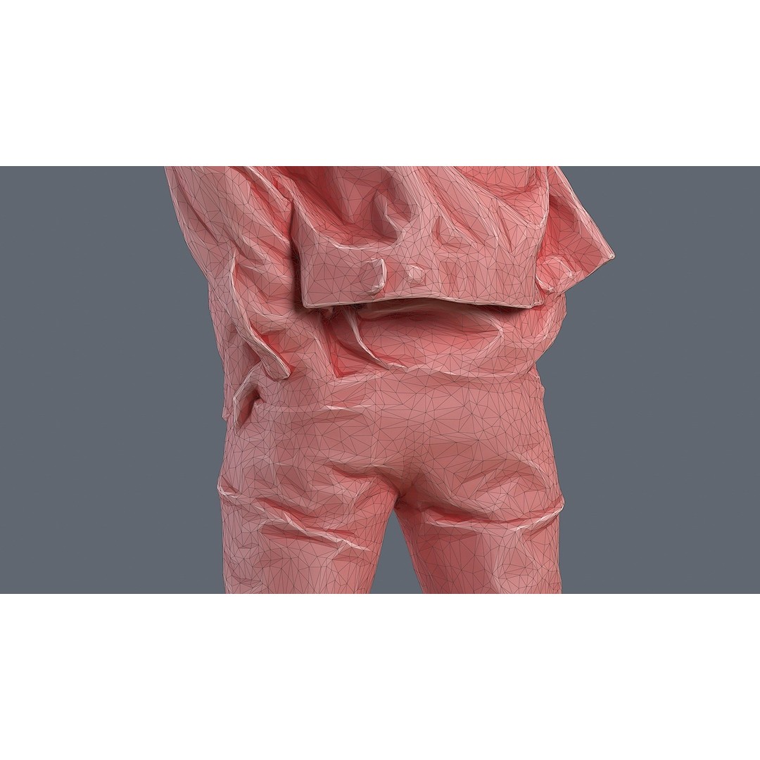 Thoughtful Young Man 3D Model – Casual Urban Character, FBX - View 15
