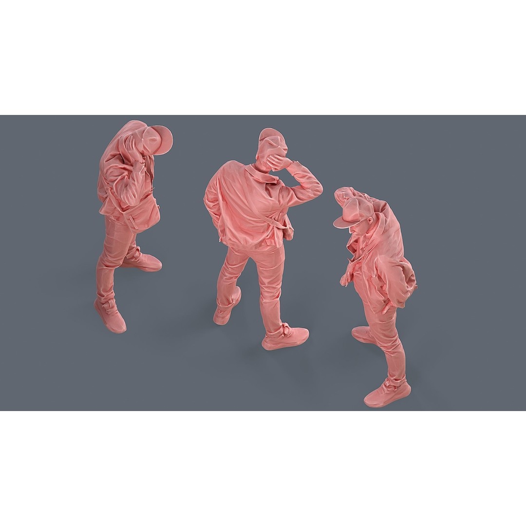 Thoughtful Young Man 3D Model – Casual Urban Character, FBX - View 8