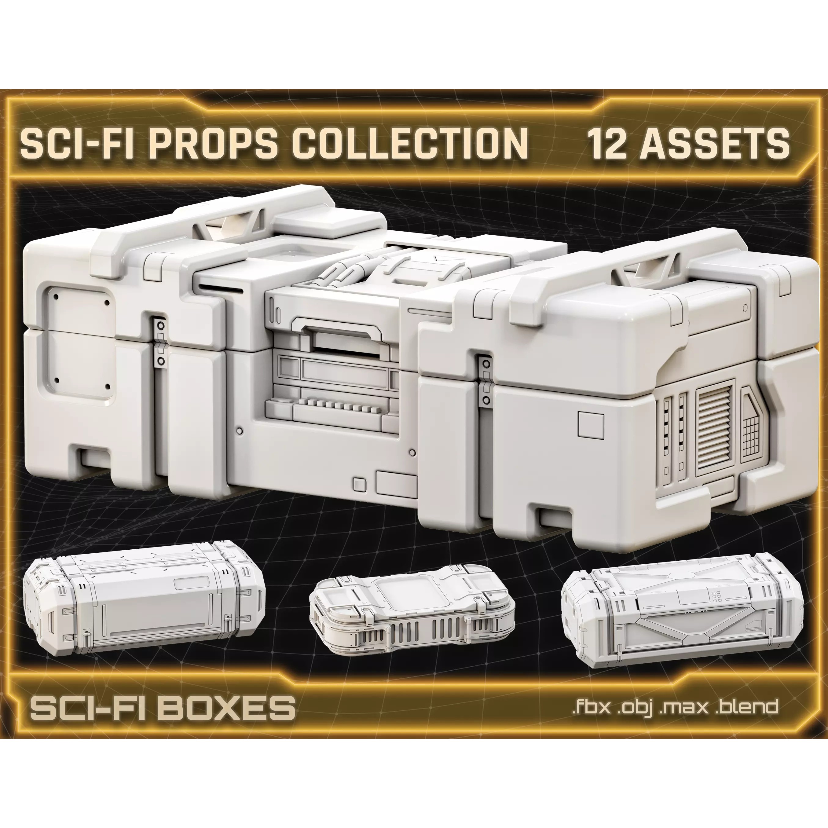 Sci-Fi Props Collection - Game-Ready 3D Model - View 2