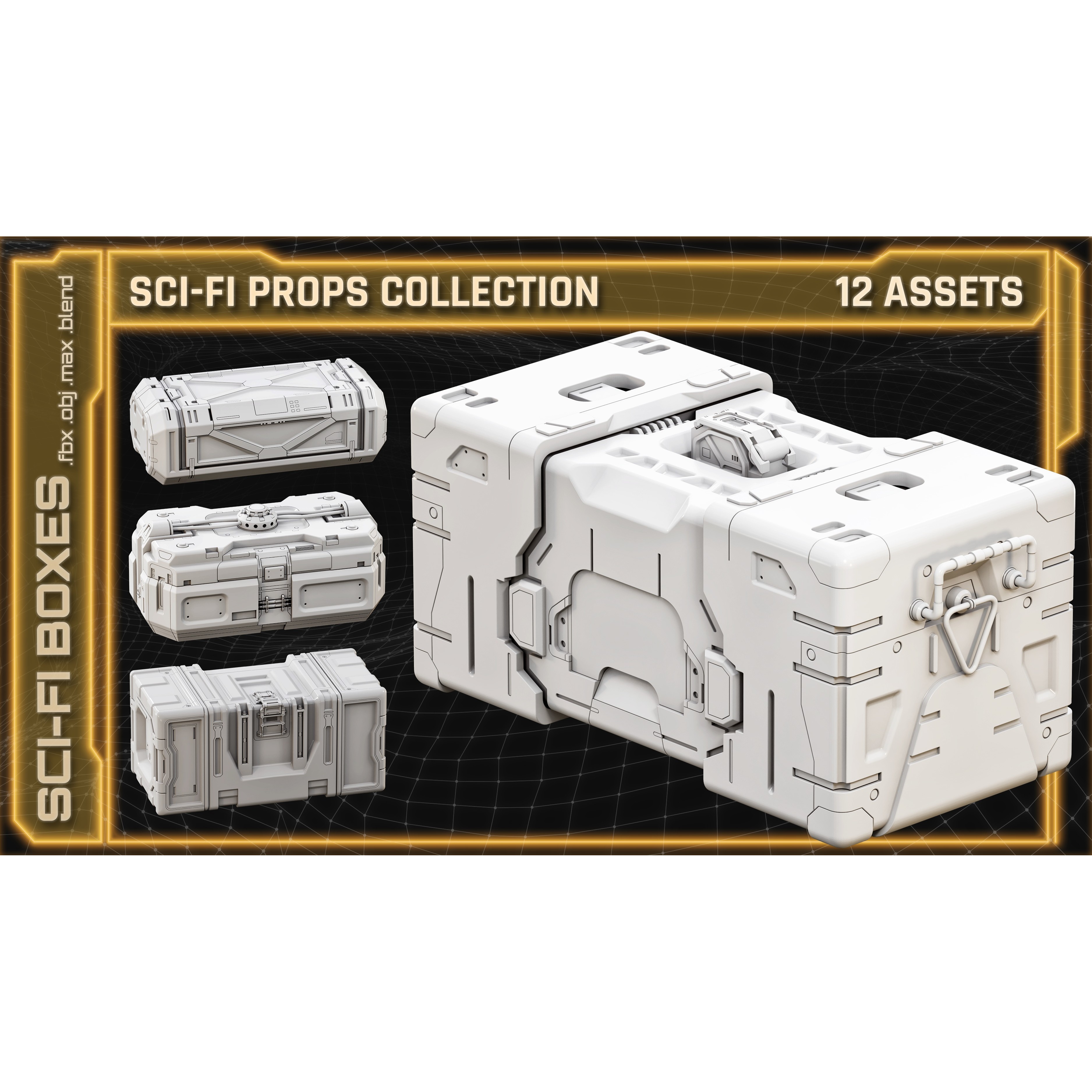 Sci-Fi Props Collection - Game-Ready 3D Model - View 3