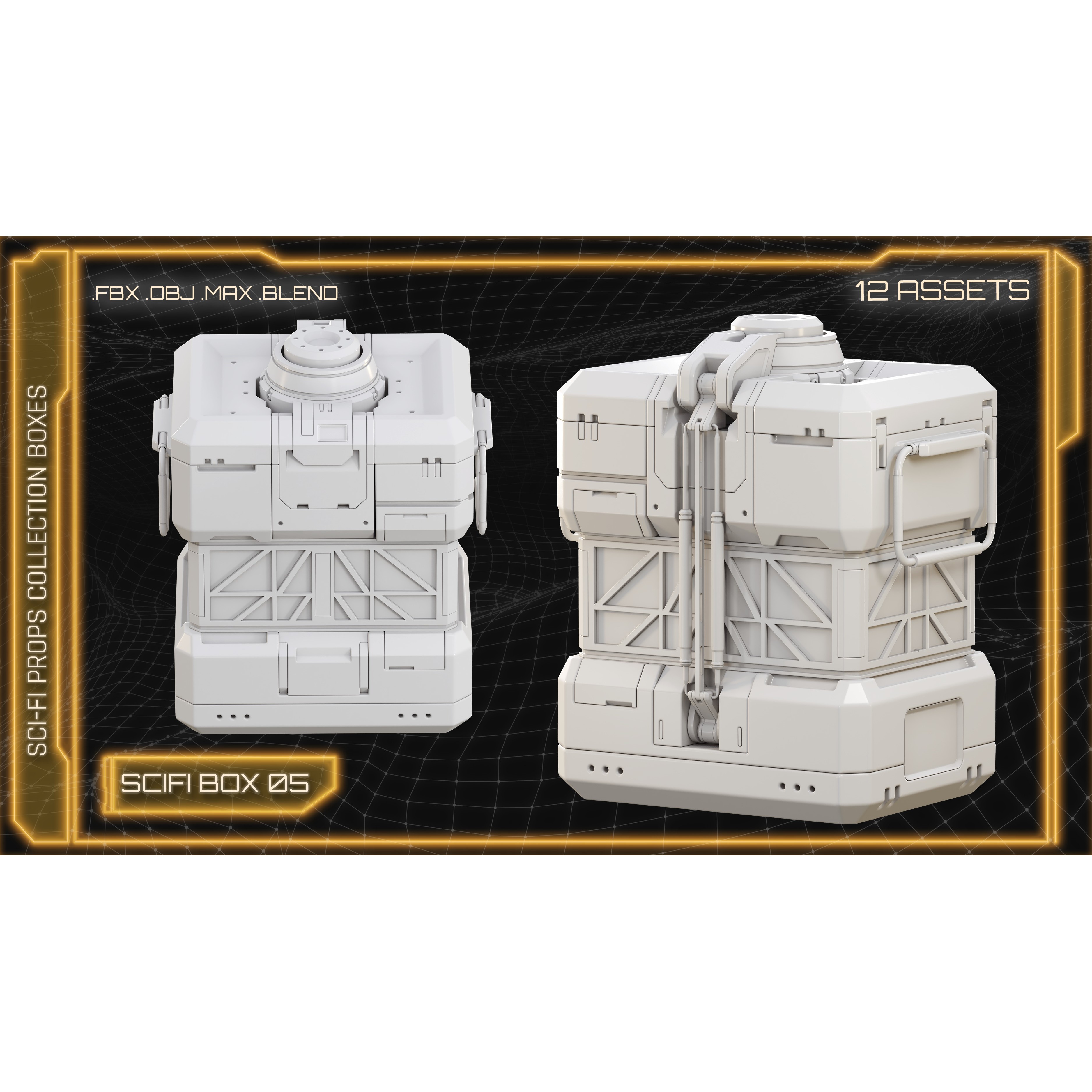 Sci-Fi Props Collection - Game-Ready 3D Model - View 9