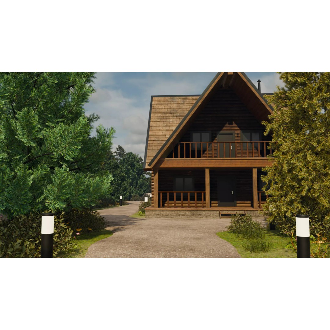Countryside Village 3D Model – PBR Landscape Scene, FBX - View 12