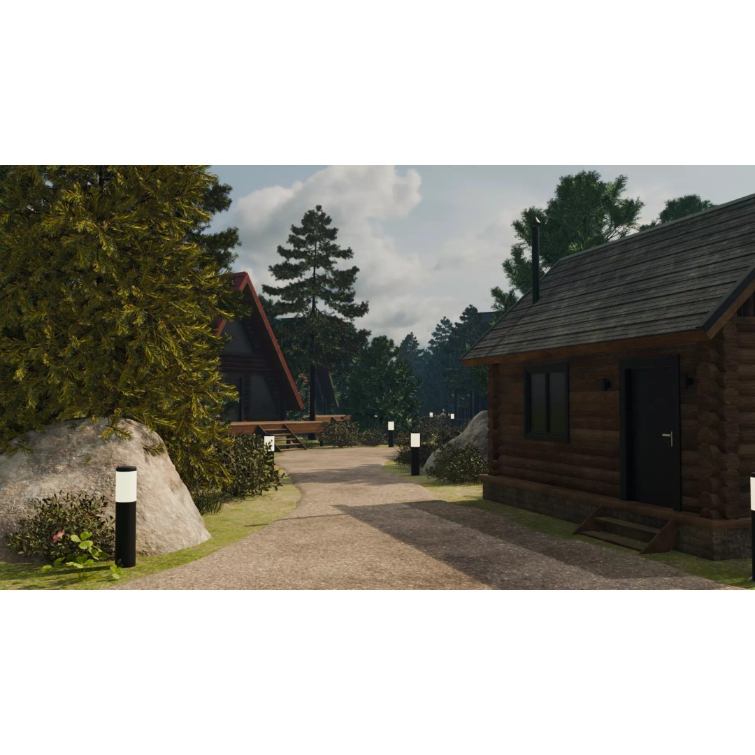 Countryside Village 3D Model – PBR Landscape Scene, FBX - View 13