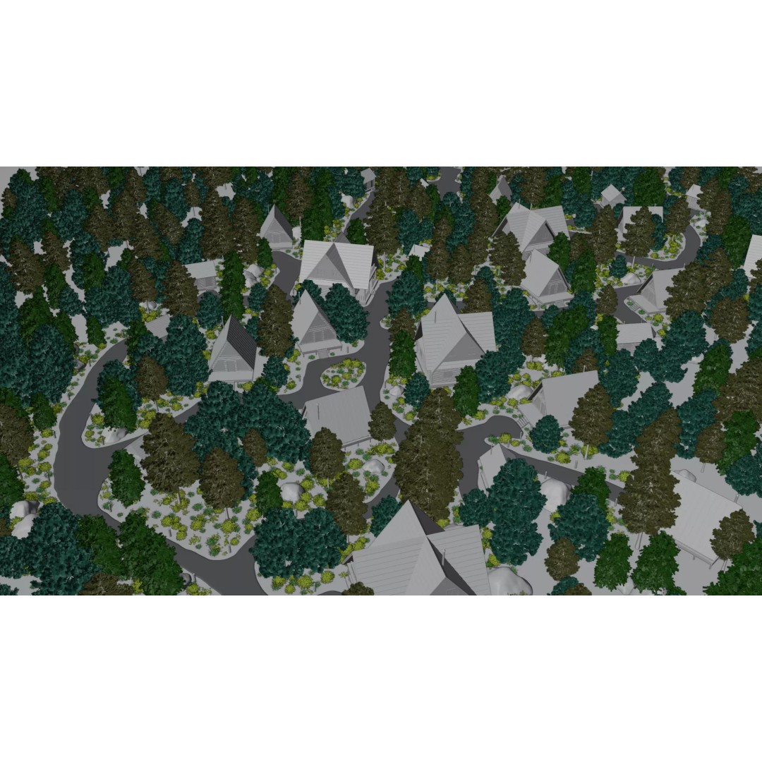 Countryside Village 3D Model – PBR Landscape Scene, FBX - View 17