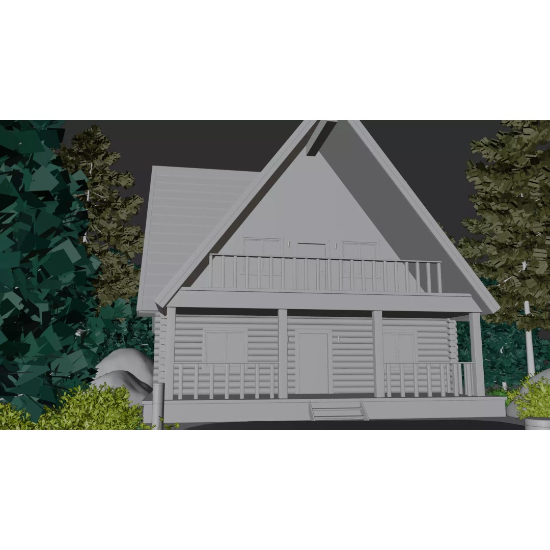 Countryside Village 3D Model – PBR Landscape Scene, FBX - View 23