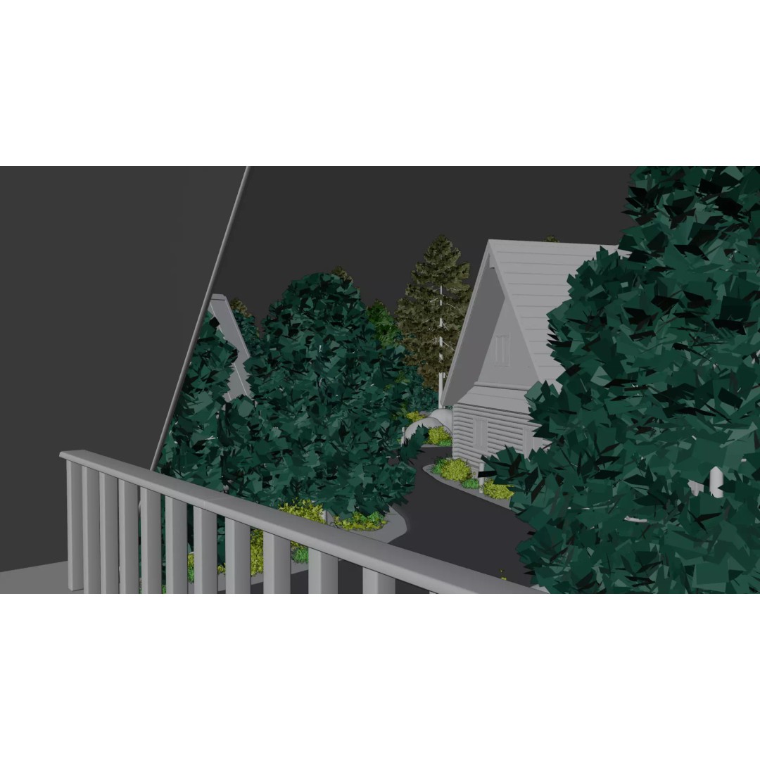 Countryside Village 3D Model – PBR Landscape Scene, FBX - View 24