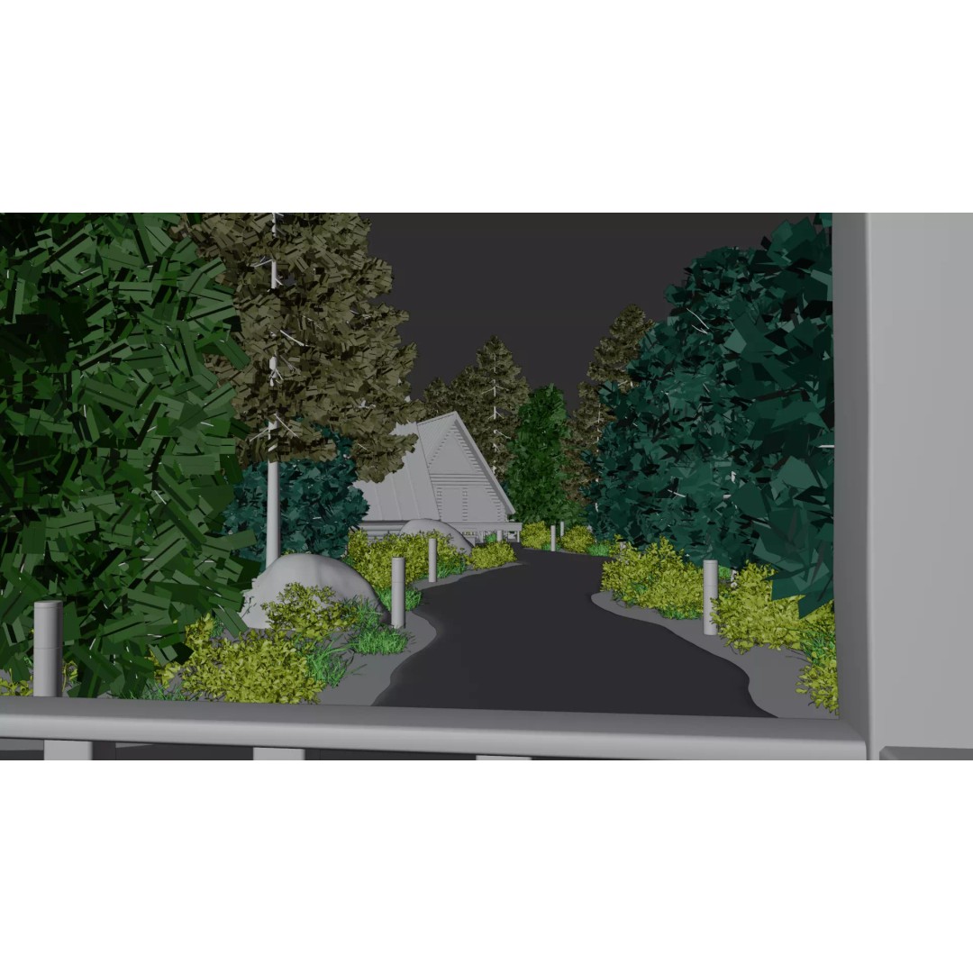 Countryside Village 3D Model – PBR Landscape Scene, FBX - View 26