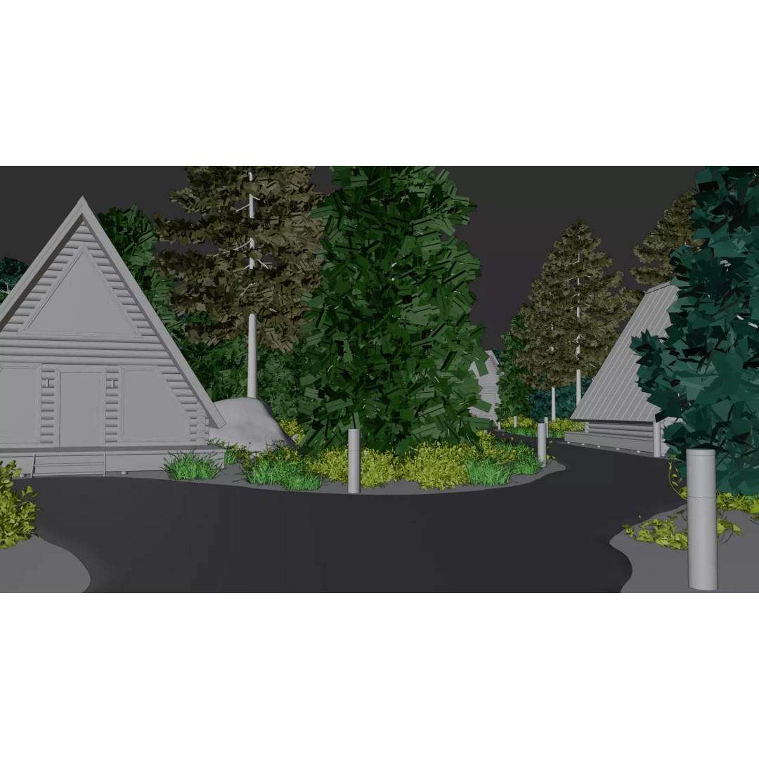 Countryside Village 3D Model – PBR Landscape Scene, FBX - View 29