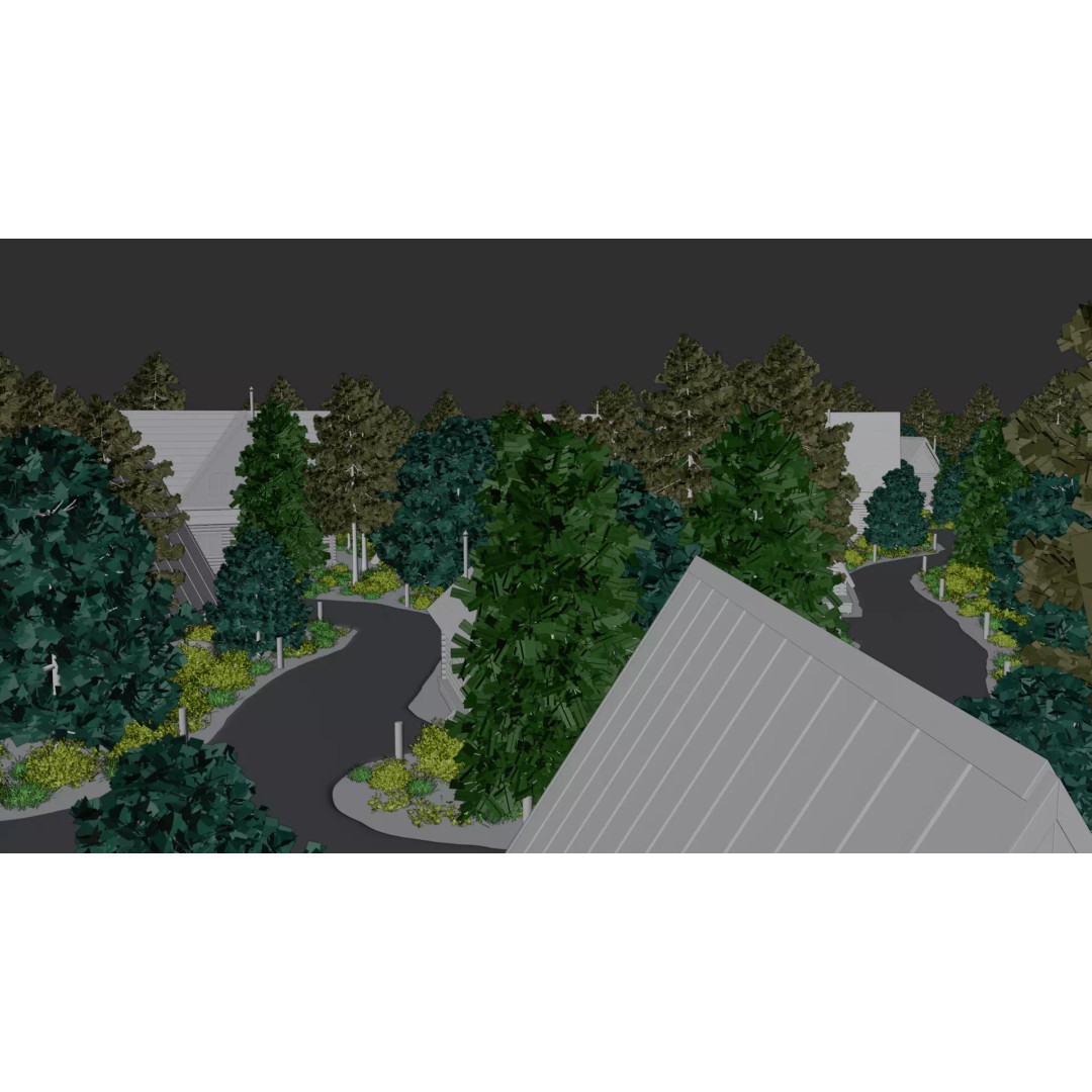 Countryside Village 3D Model – PBR Landscape Scene, FBX - View 31