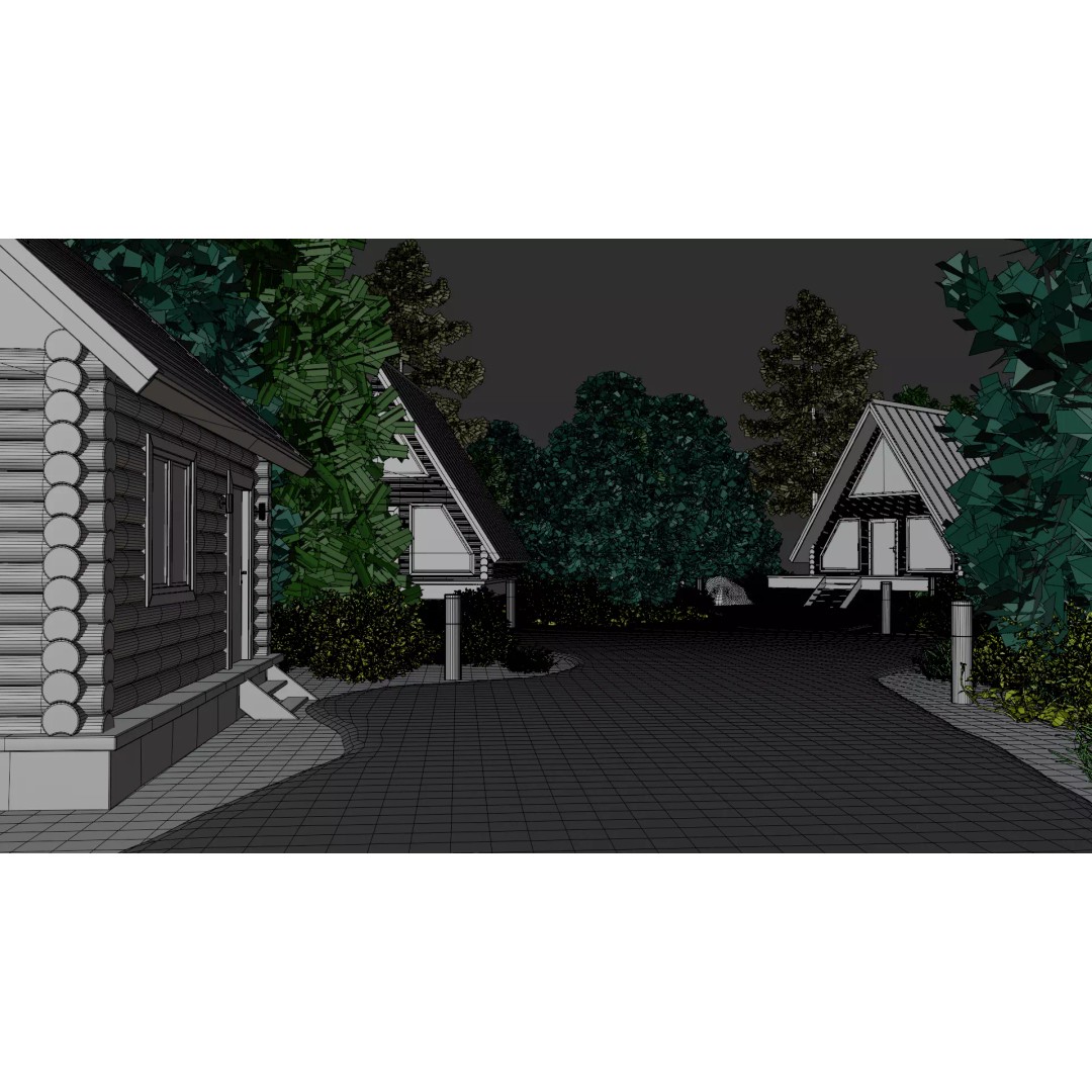 Countryside Village 3D Model – PBR Landscape Scene, FBX - View 36