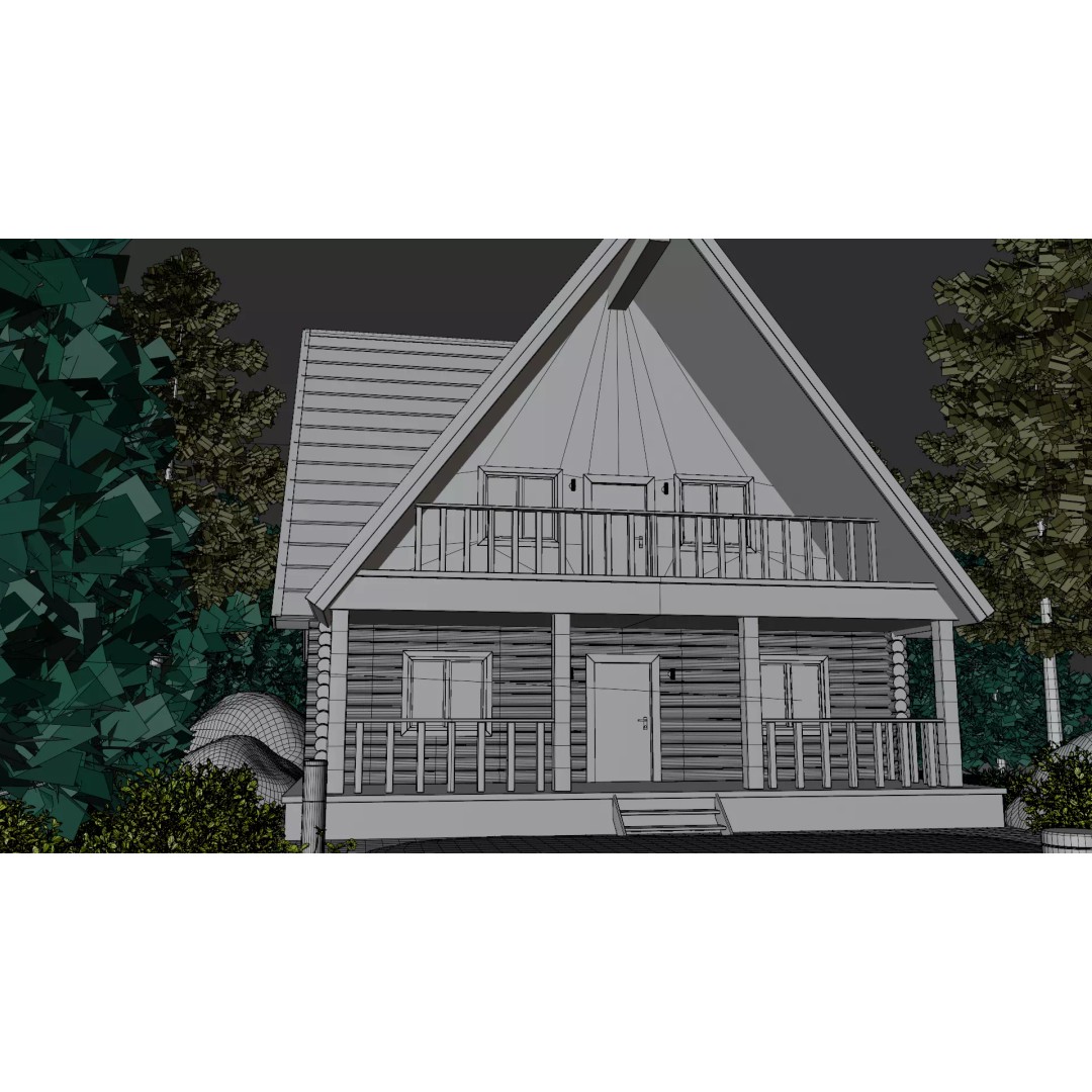 Countryside Village 3D Model – PBR Landscape Scene, FBX - View 38