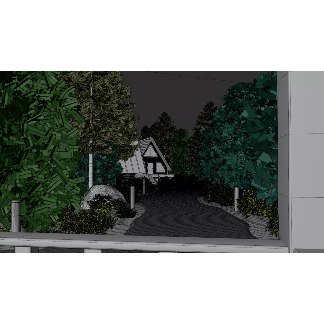Countryside Village 3D Model – PBR Landscape Scene, FBX - View 41