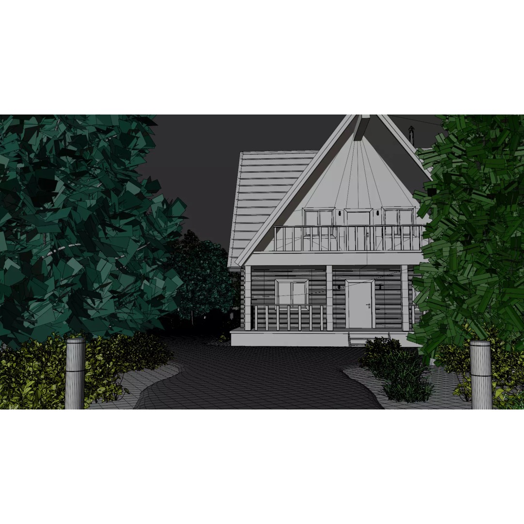 Countryside Village 3D Model – PBR Landscape Scene, FBX - View 42