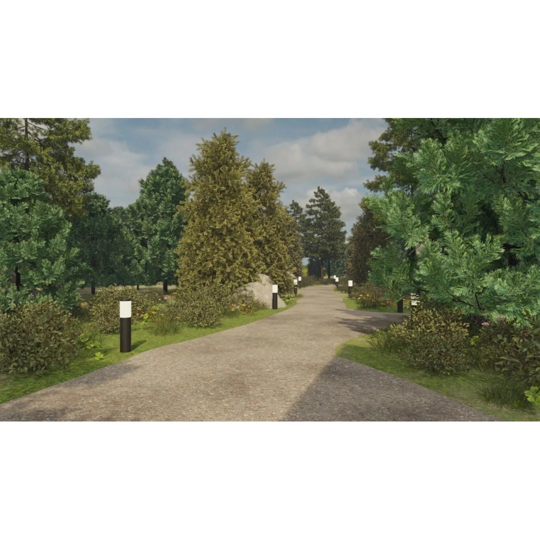 Countryside Village 3D Model – PBR Landscape Scene, FBX - View 47