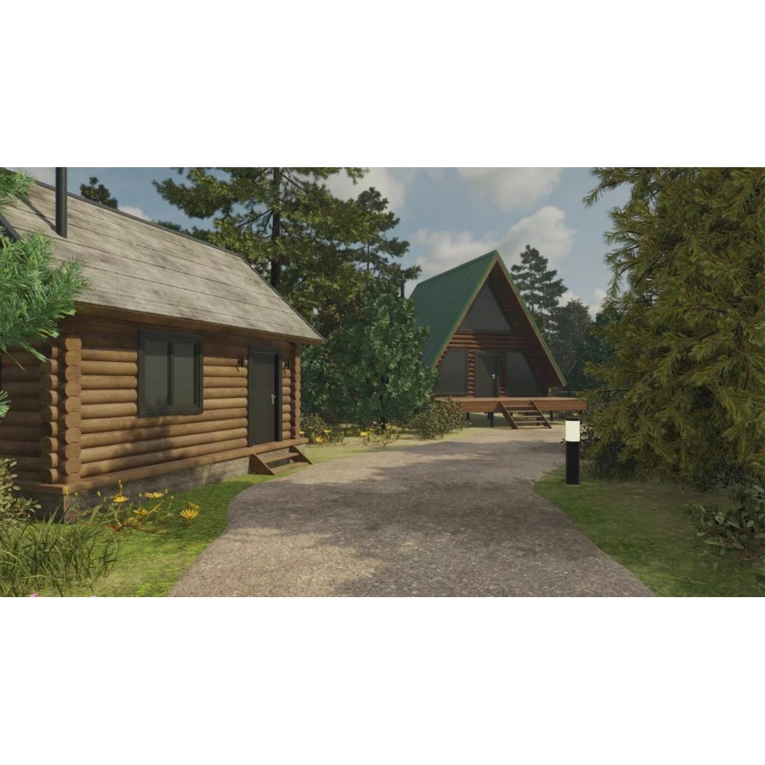 Countryside Village 3D Model – PBR Landscape Scene, FBX - View 49
