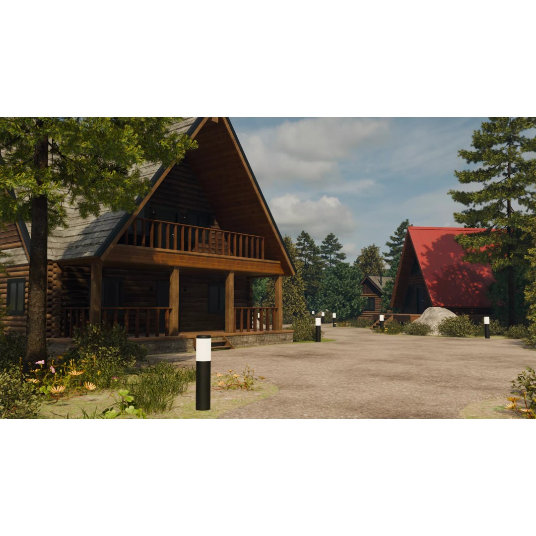 Countryside Village 3D Model – PBR Landscape Scene, FBX - View 5