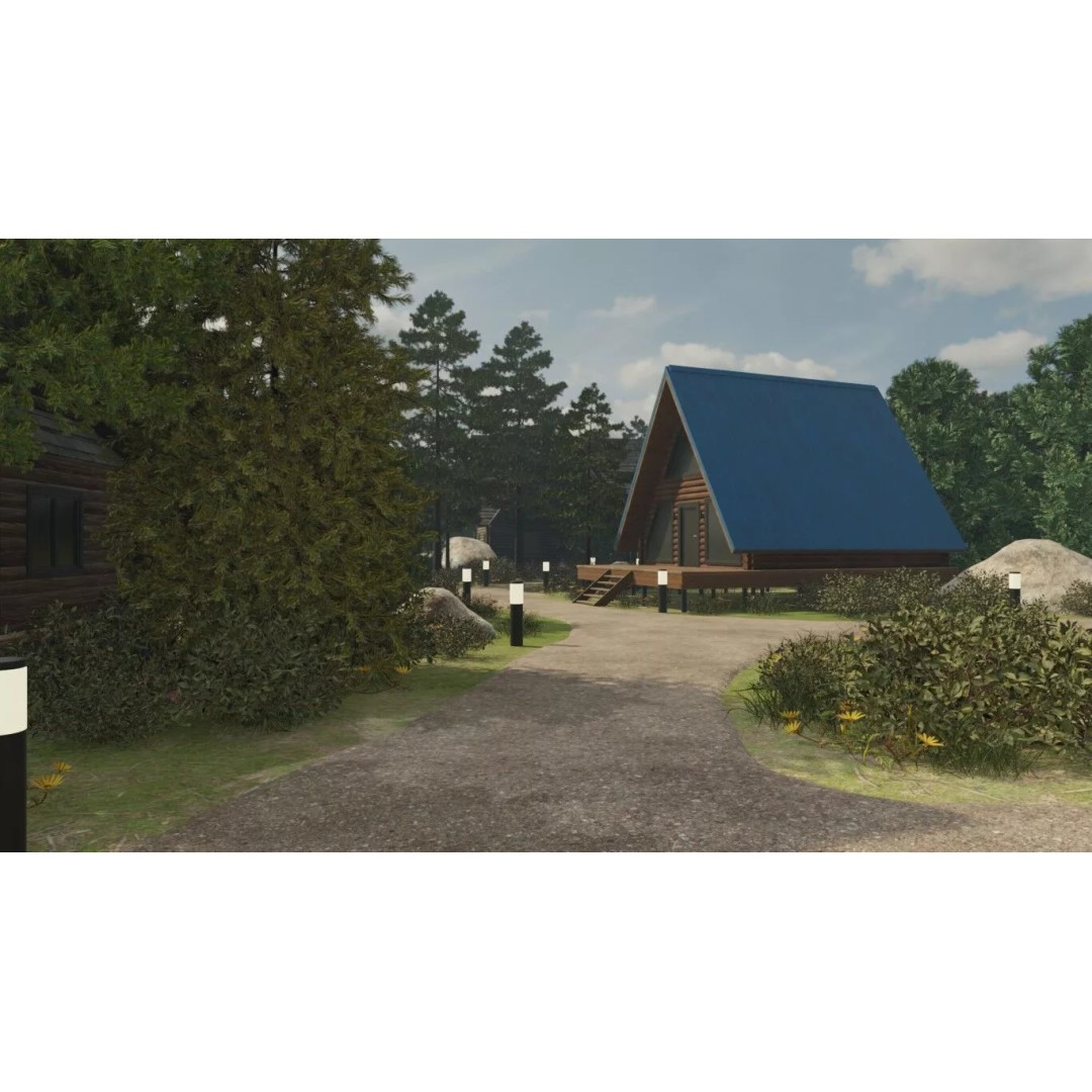 Countryside Village 3D Model – PBR Landscape Scene, FBX - View 52