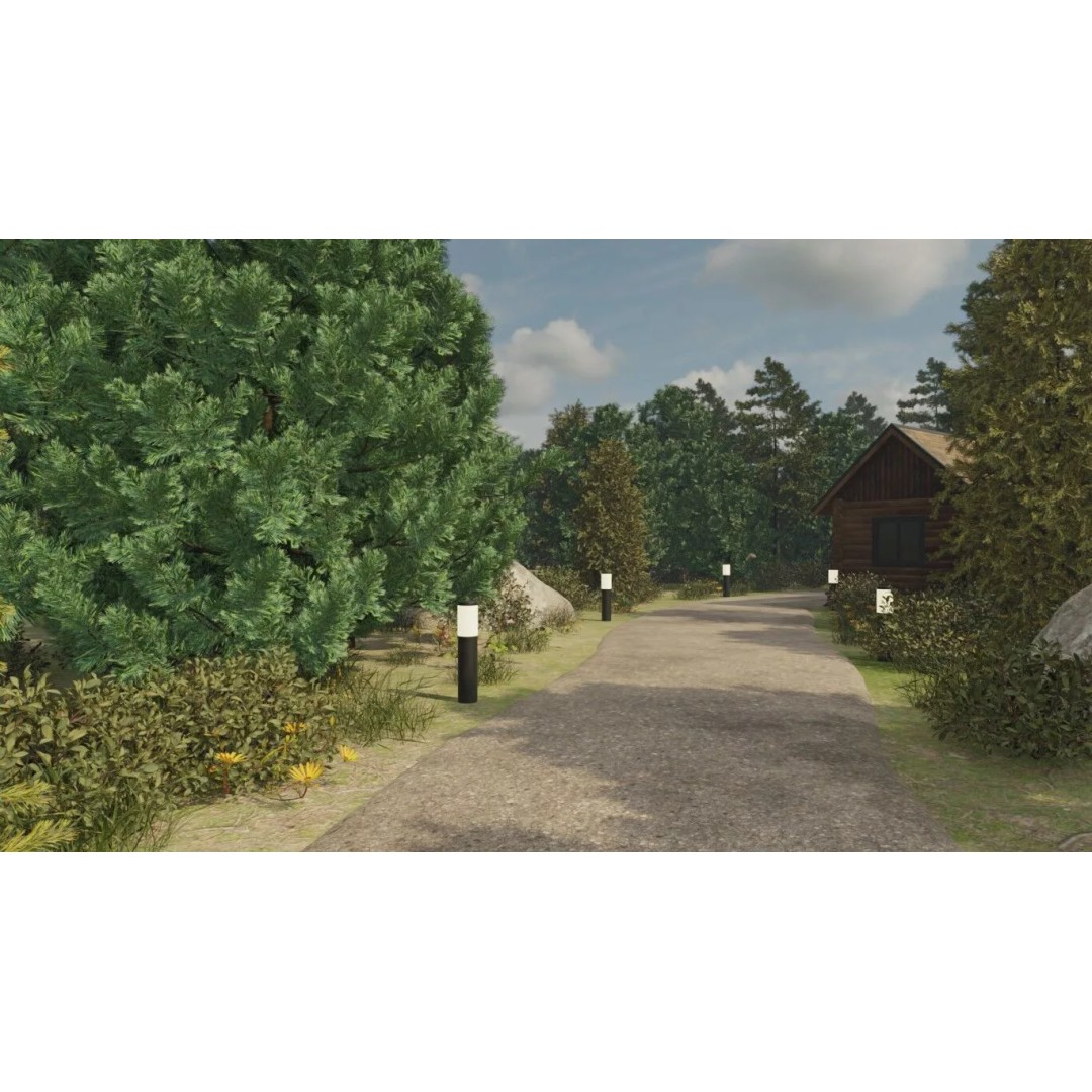 Countryside Village 3D Model – PBR Landscape Scene, FBX - View 54