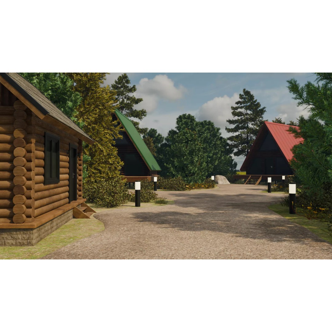 Countryside Village 3D Model – PBR Landscape Scene, FBX - View 6