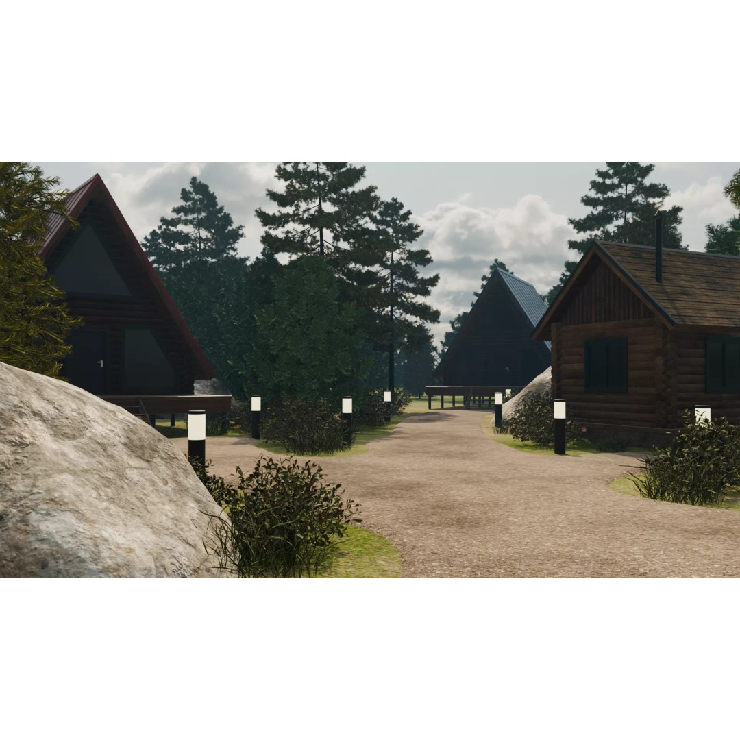 Countryside Village 3D Model – PBR Landscape Scene, FBX - View 7