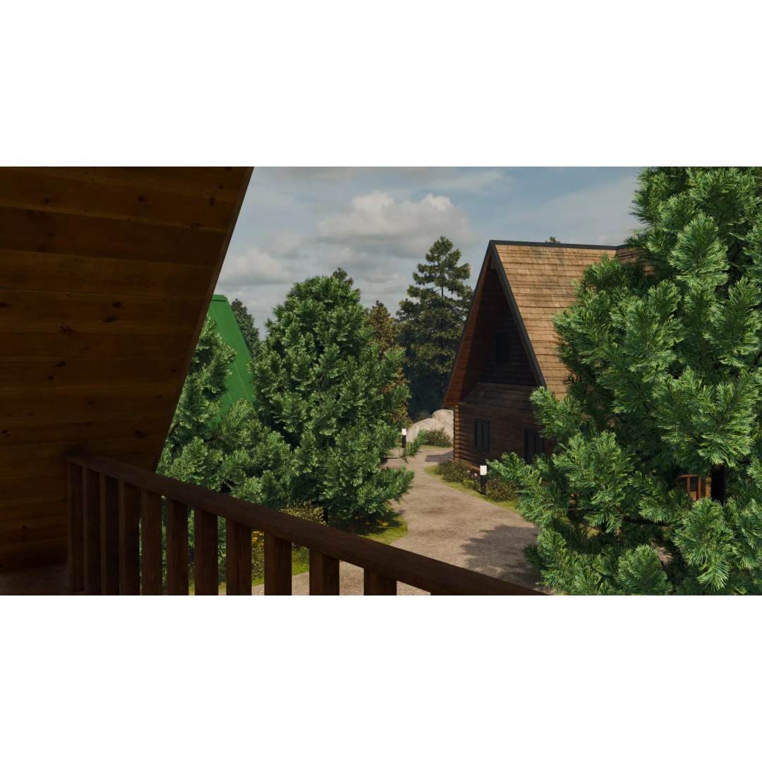Countryside Village 3D Model – PBR Landscape Scene, FBX - View 9