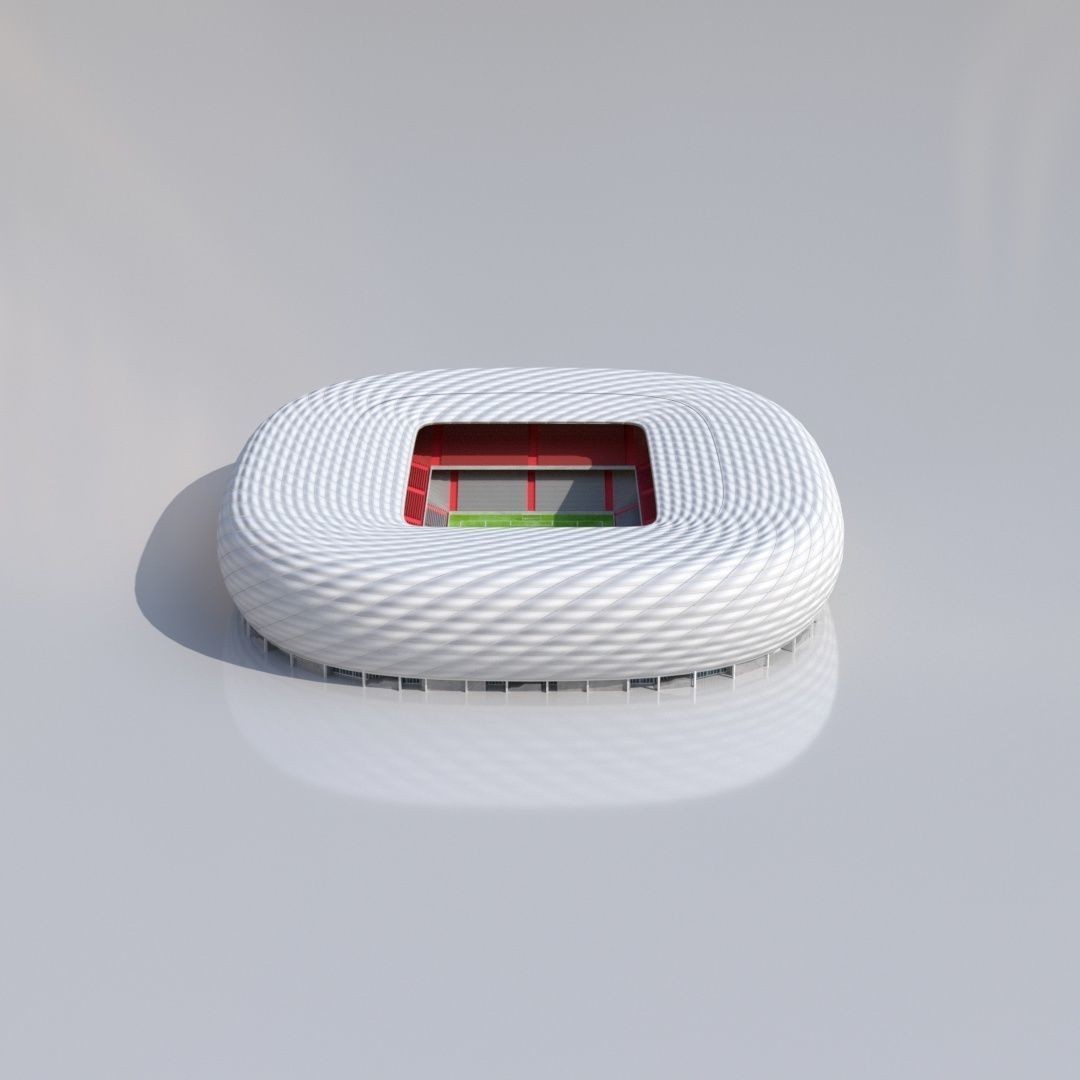 Allianz Arena 3D Model – Low Poly Stadium for Euro 2024, FBX
