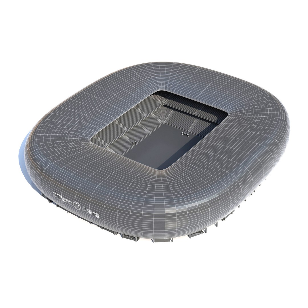 Allianz Arena 3D Model – Low Poly Stadium for Euro 2024, FBX - View 3