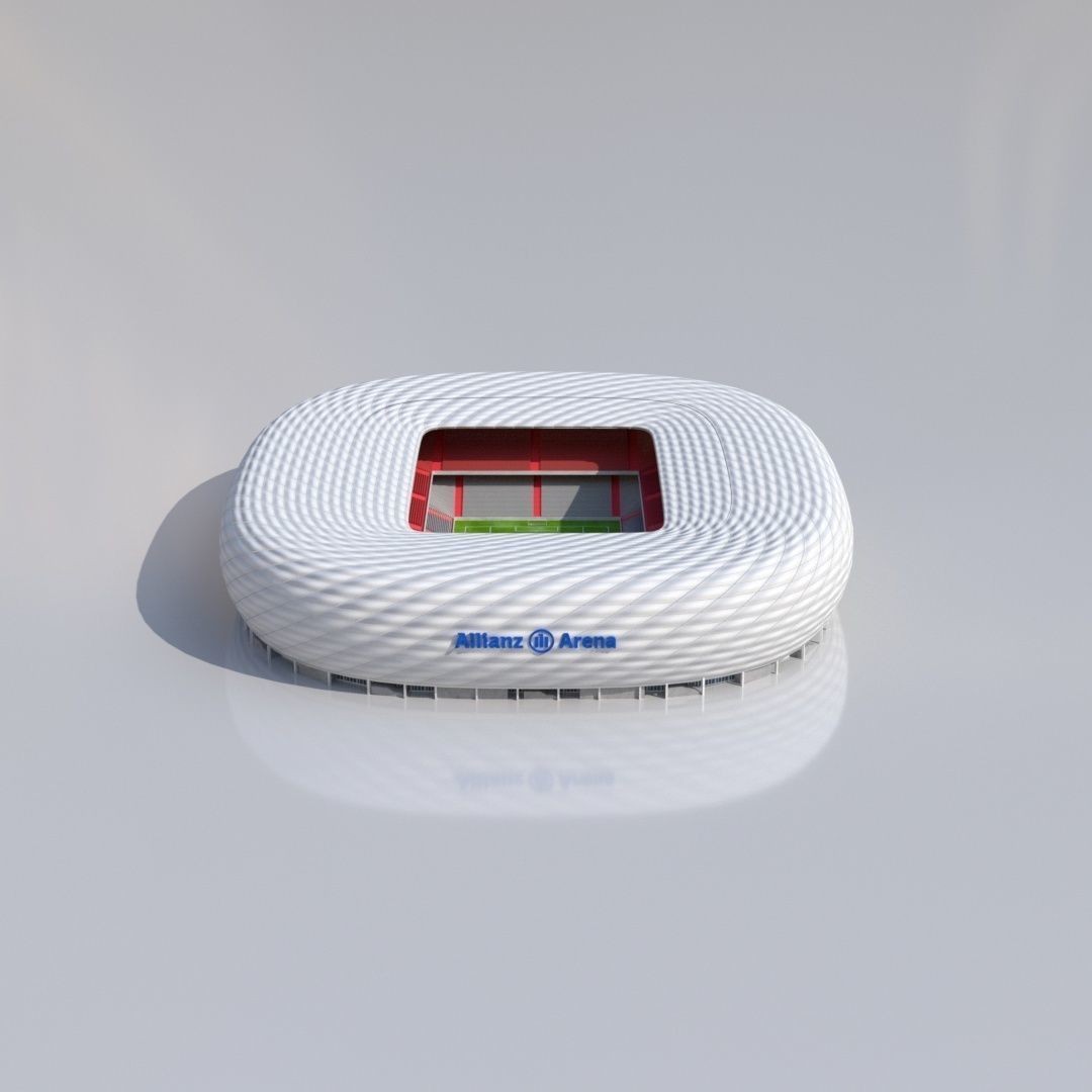 Allianz Arena 3D Model – Low Poly Stadium for Euro 2024, FBX - View 4