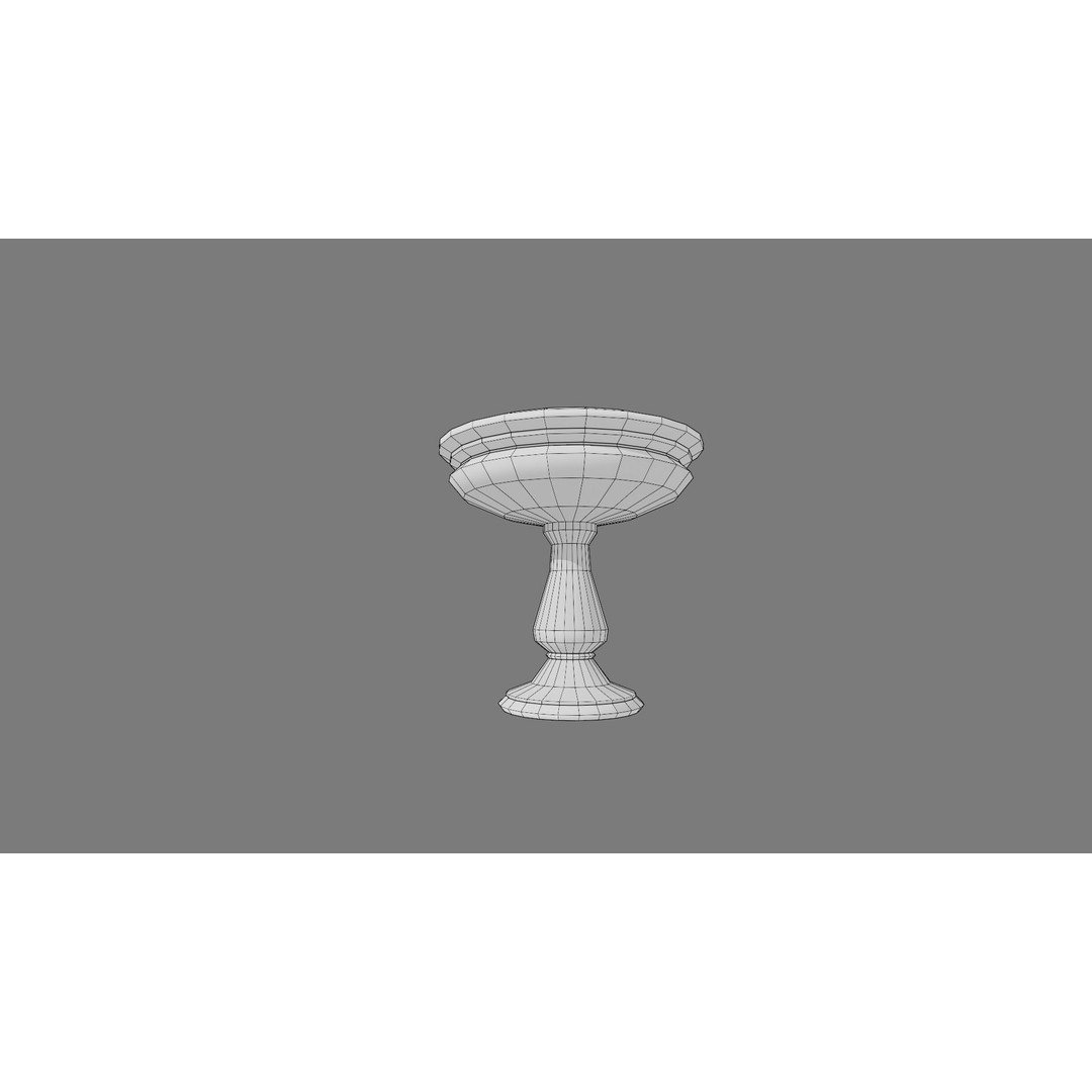 Multi-Level Fountain 3D Model – Low Poly Game Asset, FBX, OBJ - View 21