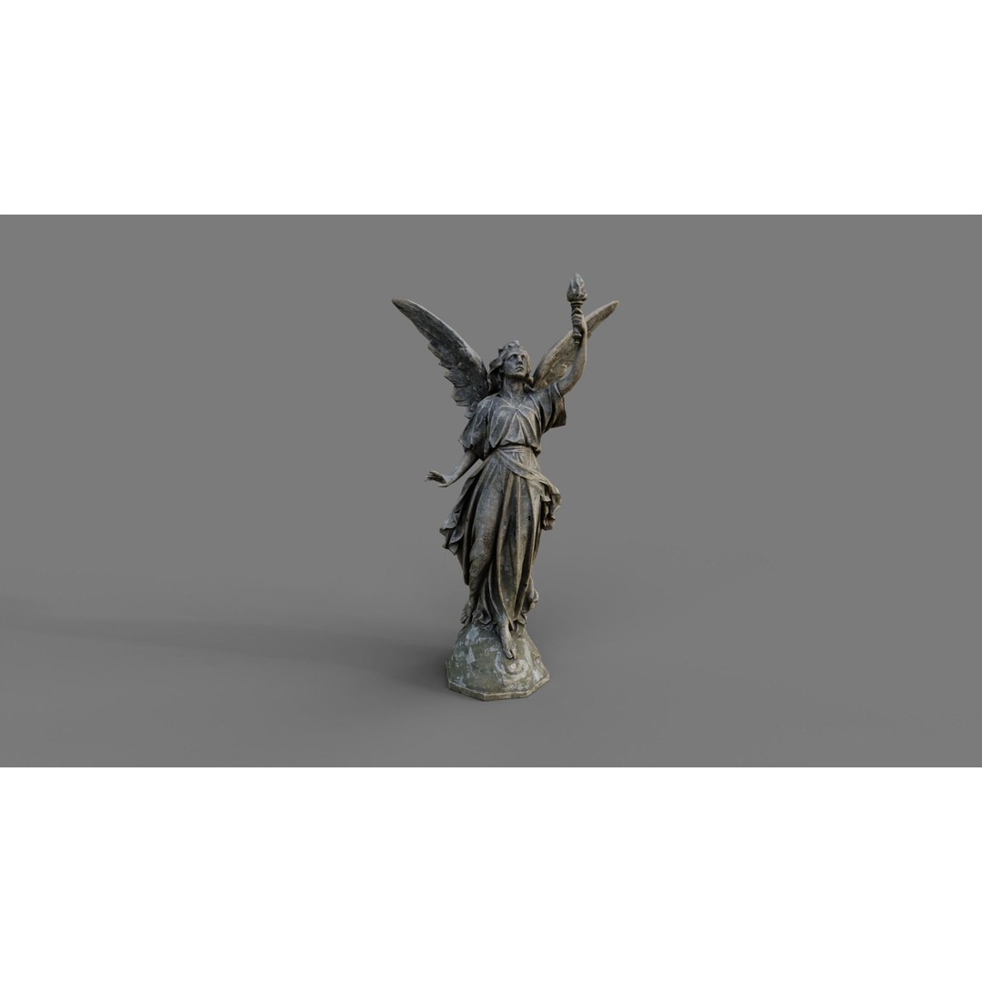 Multi-Level Fountain 3D Model – Low Poly Game Asset, FBX, OBJ - View 22