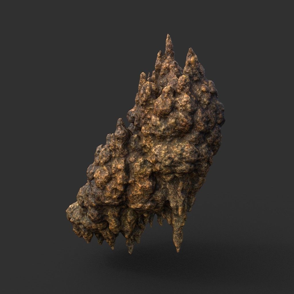 Stalactite Cave Rock 3D Model – Low Poly Modular Pack, FBX, OBJ - View 13