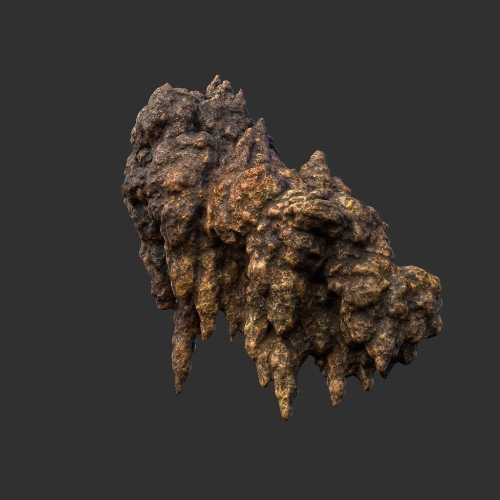 Stalactite Cave Rock 3D Model – Low Poly Modular Pack, FBX, OBJ - View 14