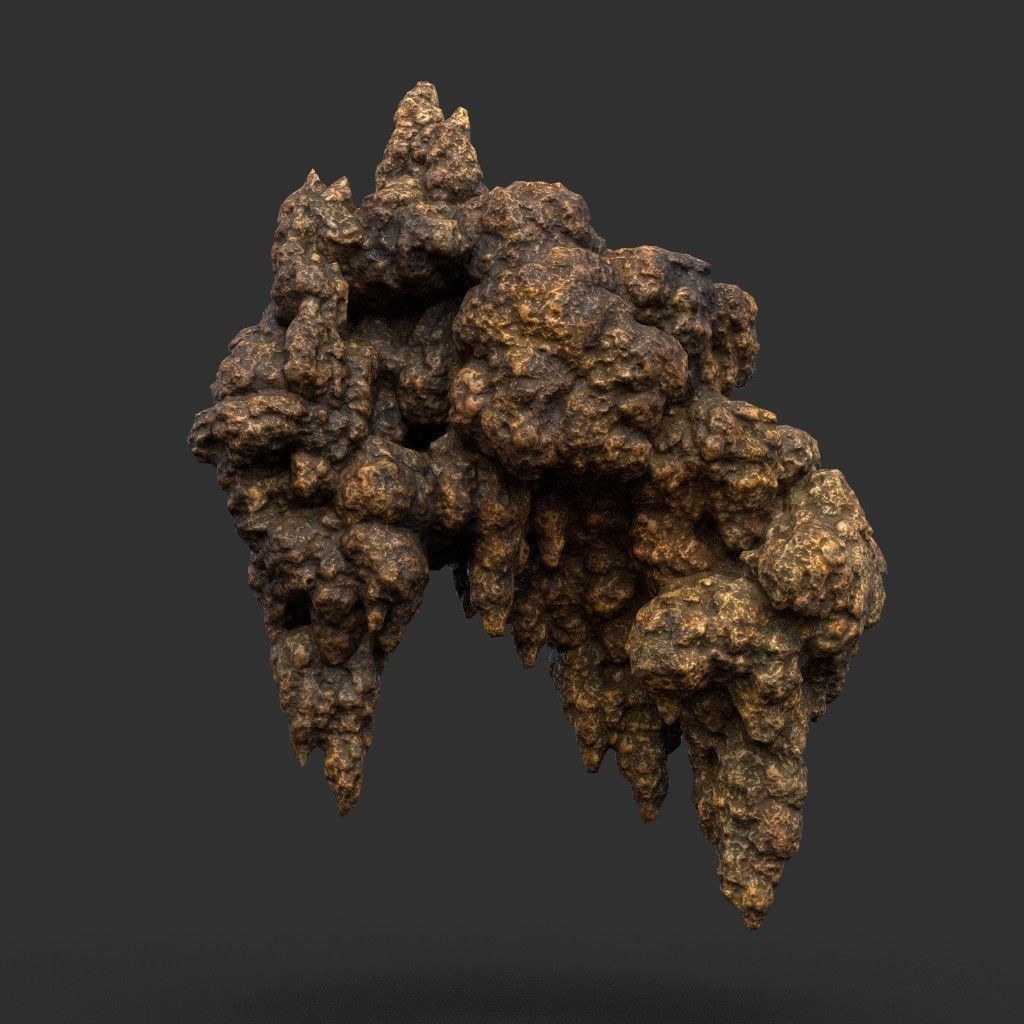Stalactite Cave Rock 3D Model – Low Poly Modular Pack, FBX, OBJ - View 17