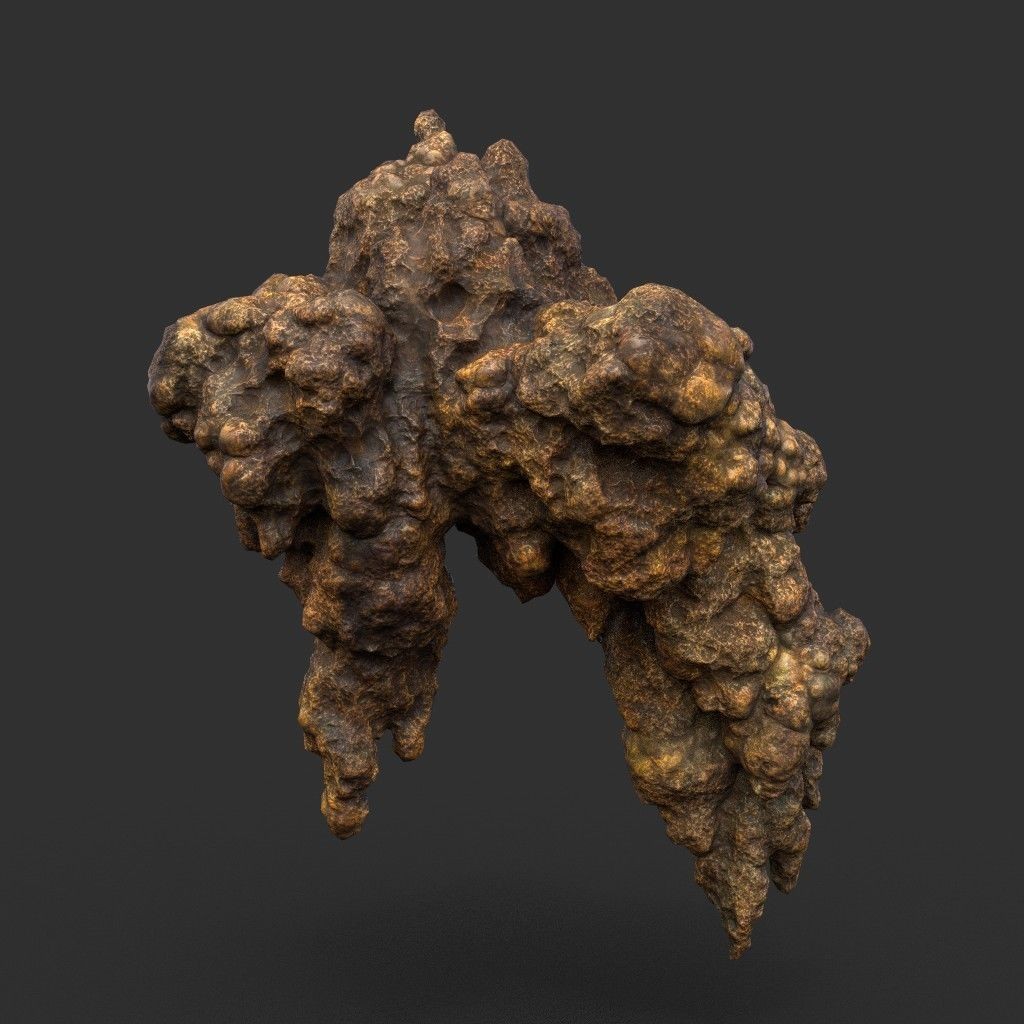 Stalactite Cave Rock 3D Model – Low Poly Modular Pack, FBX, OBJ - View 19