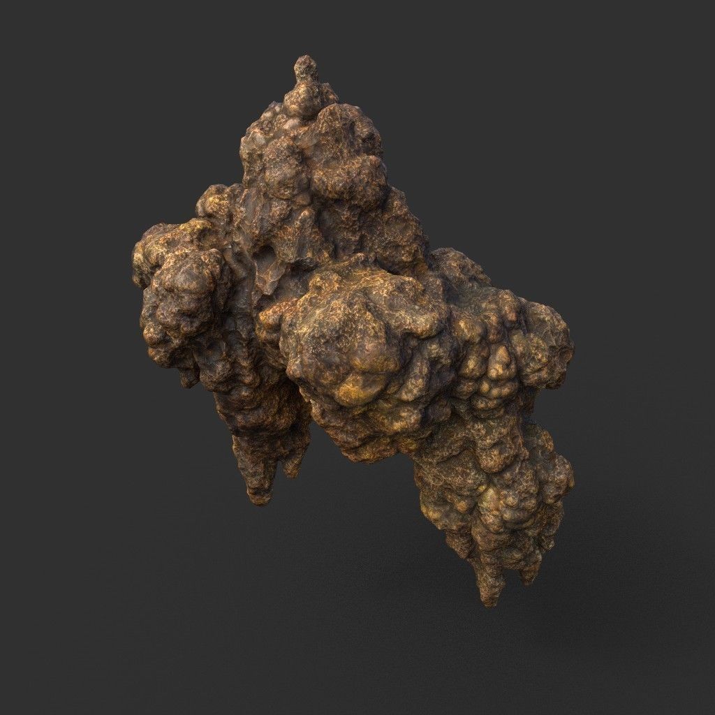 Stalactite Cave Rock 3D Model – Low Poly Modular Pack, FBX, OBJ - View 20