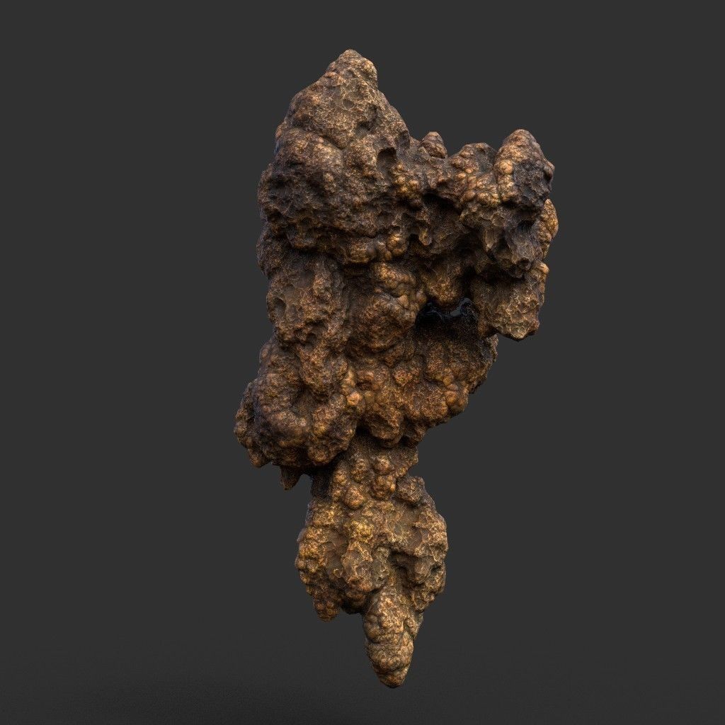 Stalactite Cave Rock 3D Model – Low Poly Modular Pack, FBX, OBJ - View 22