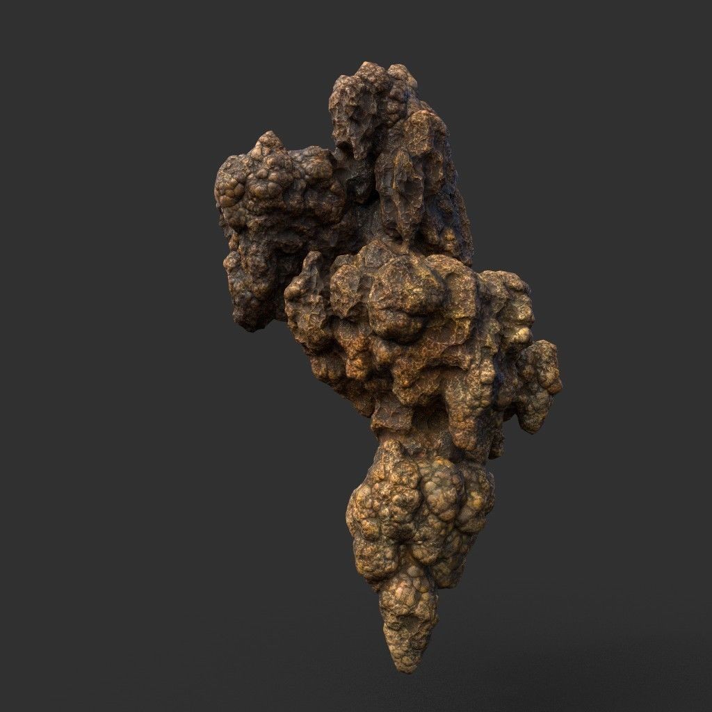 Stalactite Cave Rock 3D Model – Low Poly Modular Pack, FBX, OBJ - View 23
