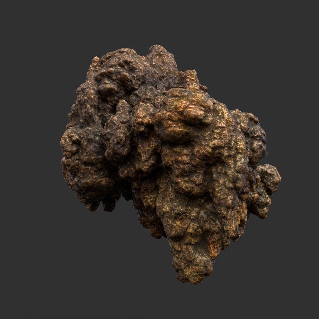 Stalactite Cave Rock 3D Model – Low Poly Modular Pack, FBX, OBJ - View 25