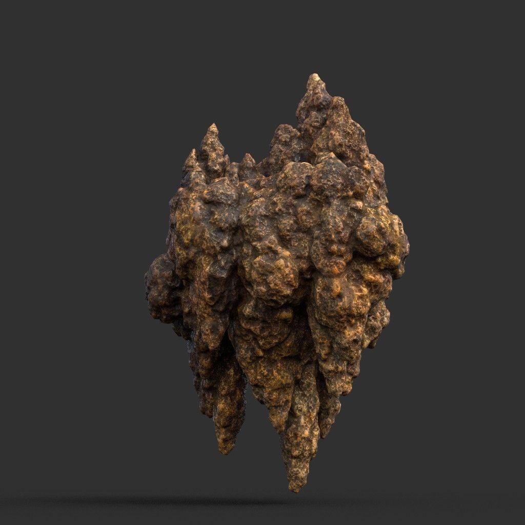 Stalactite Cave Rock 3D Model – Low Poly Modular Pack, FBX, OBJ - View 4