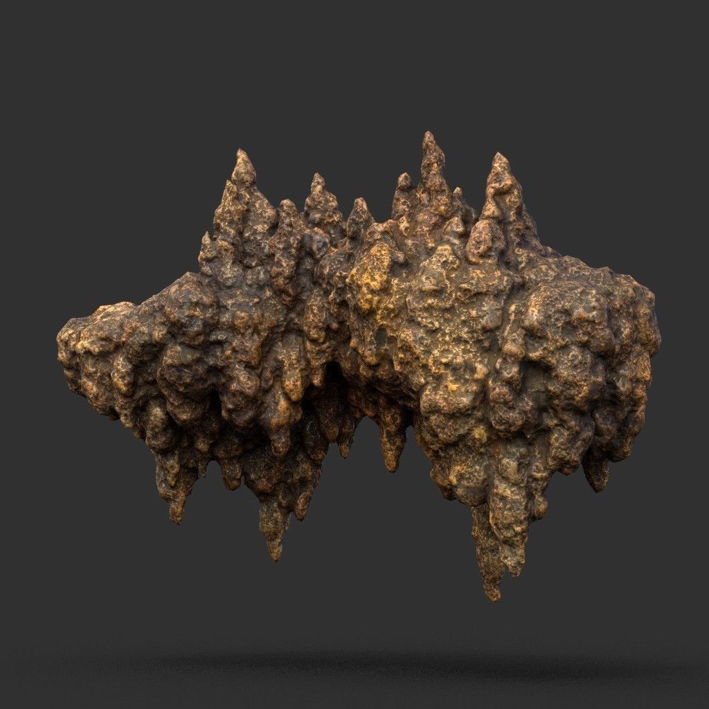 Stalactite Cave Rock 3D Model – Low Poly Modular Pack, FBX, OBJ - View 7