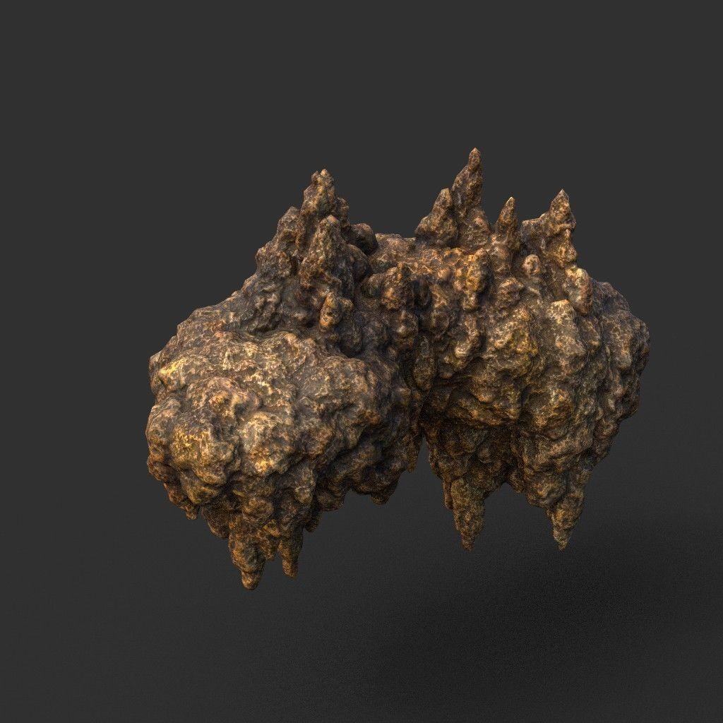 Stalactite Cave Rock 3D Model – Low Poly Modular Pack, FBX, OBJ - View 8