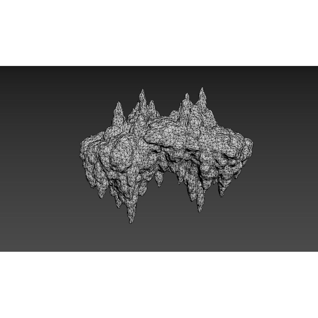 Stalactite Cave Rock 3D Model – Low Poly Modular Pack, FBX, OBJ - View 9