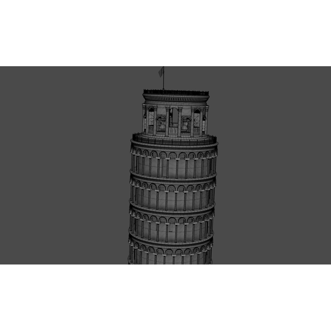 Tower of Pisa 3D Model – Detailed Landmark Asset, FBX, OBJ, Blender
