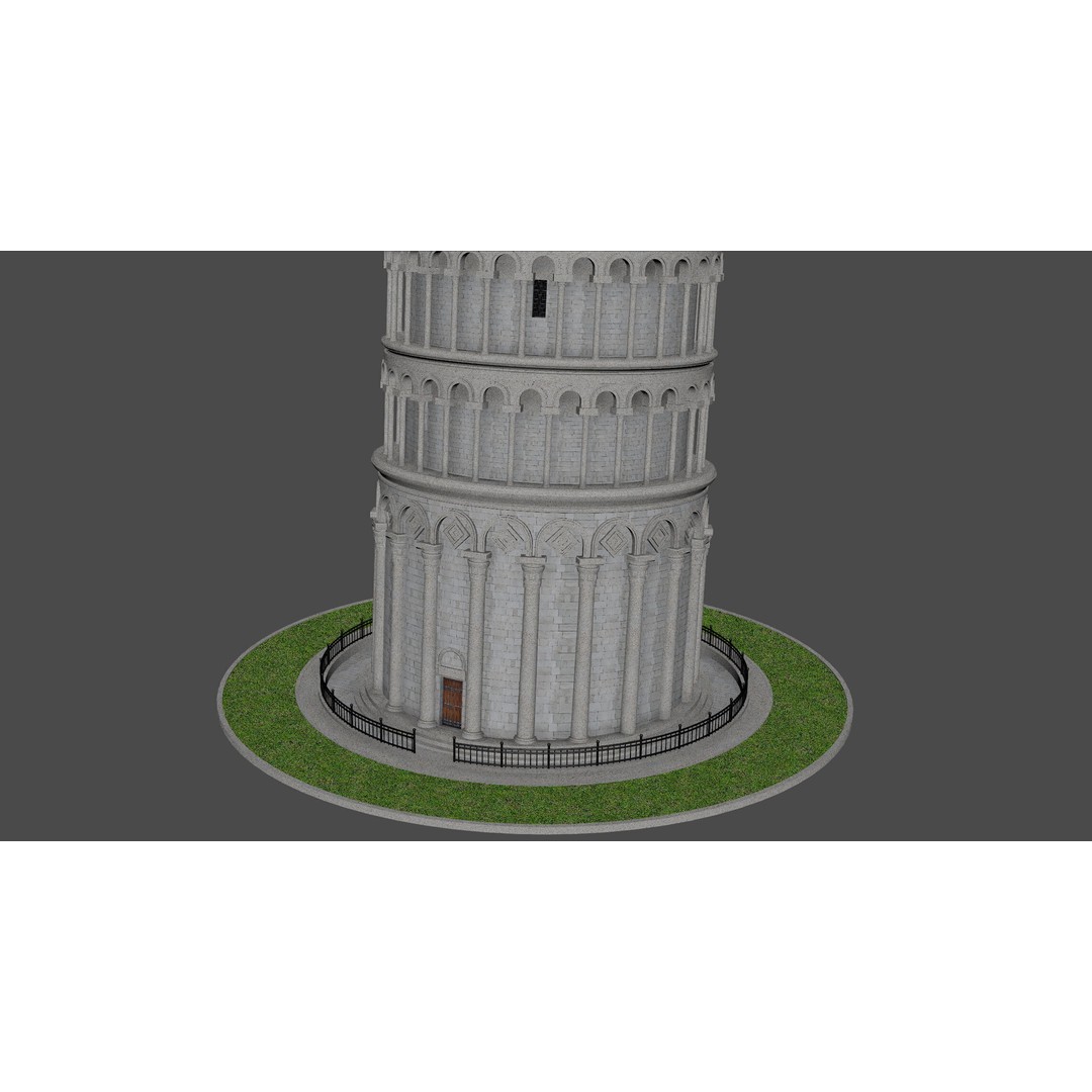 Tower of Pisa 3D Model – Detailed Landmark Asset, FBX, OBJ, Blender - View 12