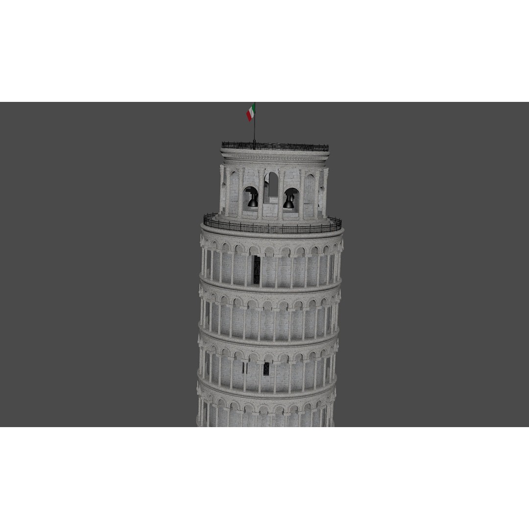 Tower of Pisa 3D Model – Detailed Landmark Asset, FBX, OBJ, Blender - View 15